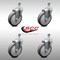 Service Caster 5 Inch SS Thermoplastic Rubber Wheel Swivel 1/2 Inch Threaded Stem Caster Set SCC SCC-SSTS20S514-TPRB-381615-4 - alternate 3